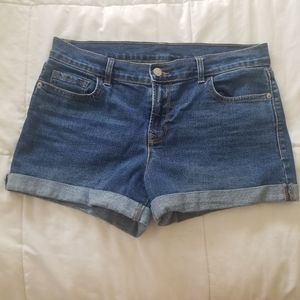 Medium wash blue jean shorts